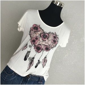 Charlotte Russe Heart Dream Catcher Top NWT